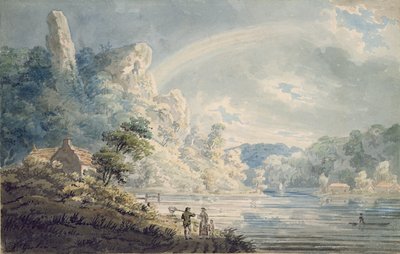 Escena cerca del Nuevo Weir, Monmouthshire de Thomas Girtin